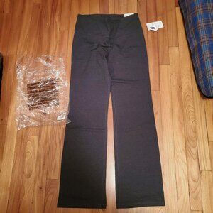 NWT Old Navy Slim Boot-Cut High Rise Go-Dry Yoga Pants - dark grey - size large